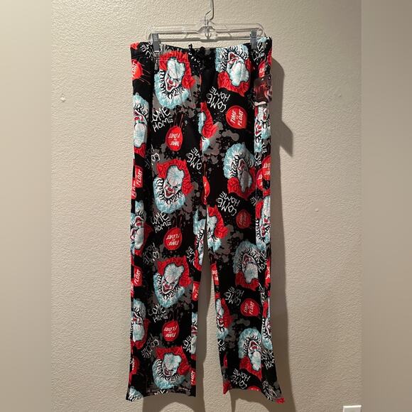 NWT Stephen King IT Penny Wise come Home Time to Float Horror PJ Pants Sz L - Picture 1 of 4